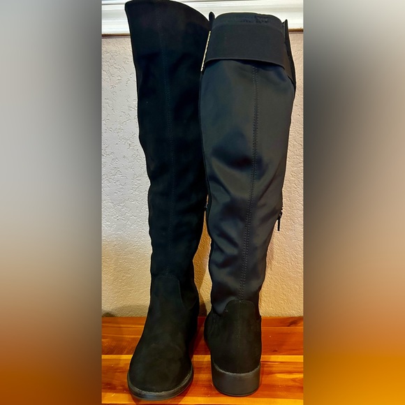 Rebel by Zigi Womens Onya, Round Toe Knee High Fashion Boots, Black, Size 7.5 - Picture 11 of 15